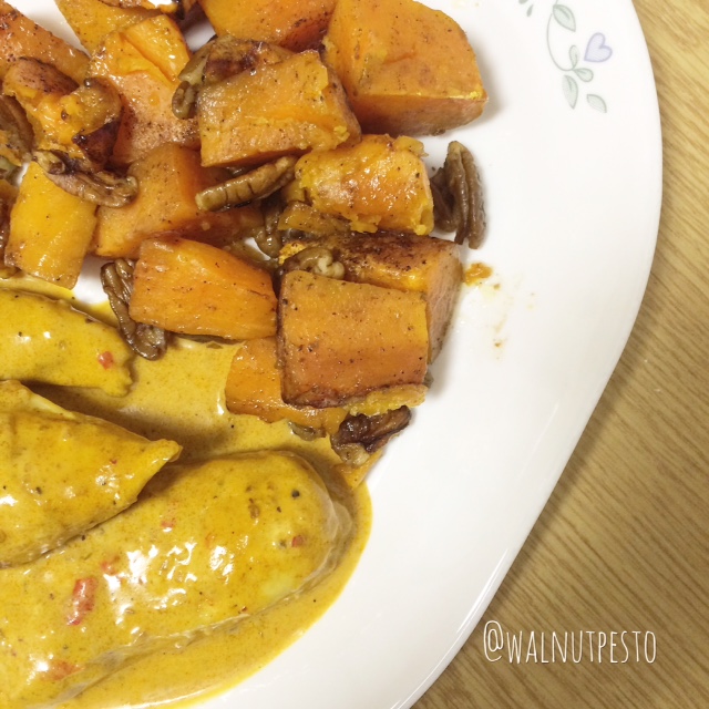 Cinnamon brown butter pecan sweet potatoes