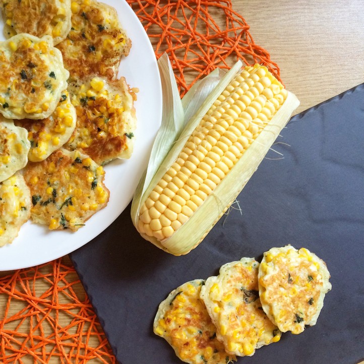 Roasted Corn and Chicken Fritters